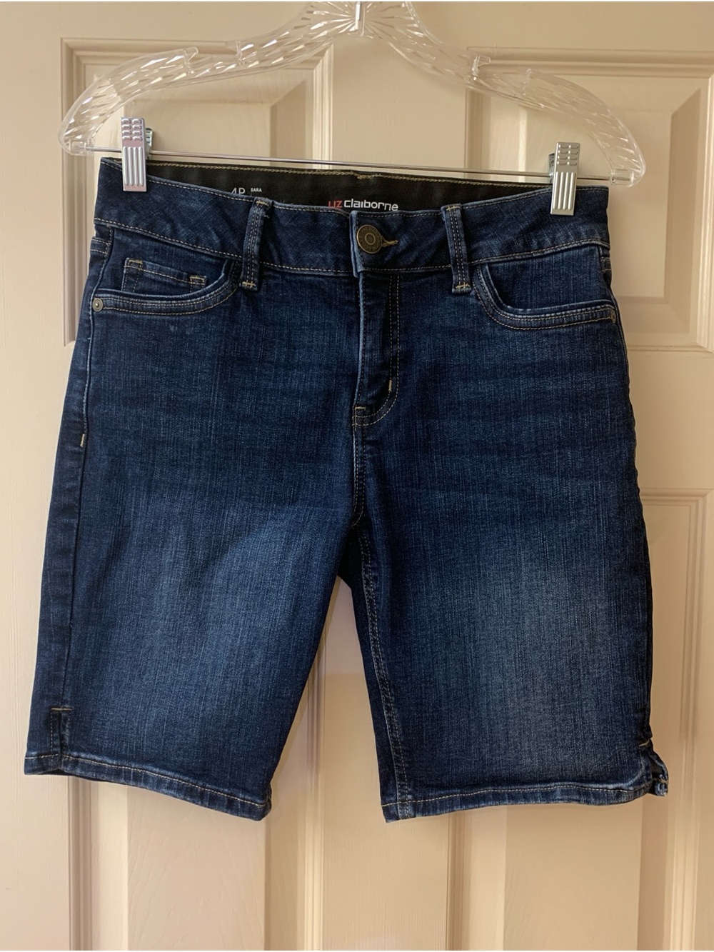 Liz Claiborne Dark Indigo Denim Bermuda Shorts